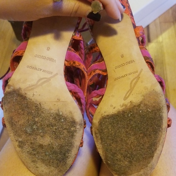 B Brian Atwood Multicolor Laceup Sandals - Picture 5 of 6